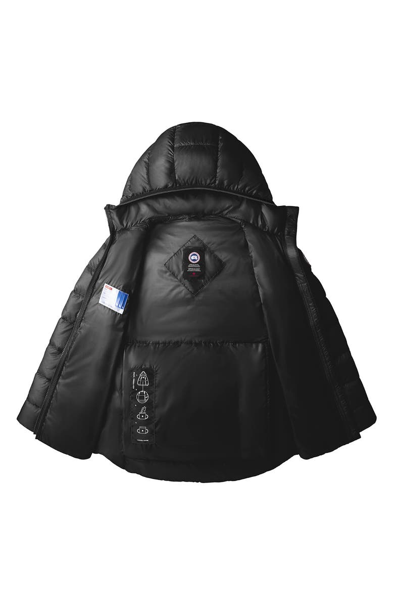 Canada Goose Kids' Cypress Packable Hooded 750-Fill-Power Down Puffer Jacket, Alternate, color, Black