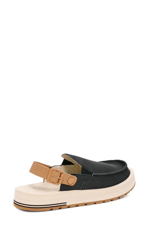 Sanuk Donna Mesa Slingback Mule In Black
