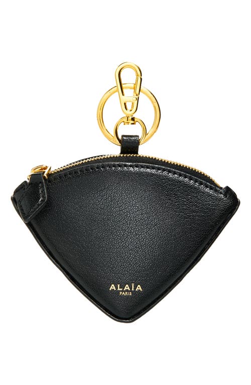 Alaïa Charms Berlingot Leather Coin Purse In Black