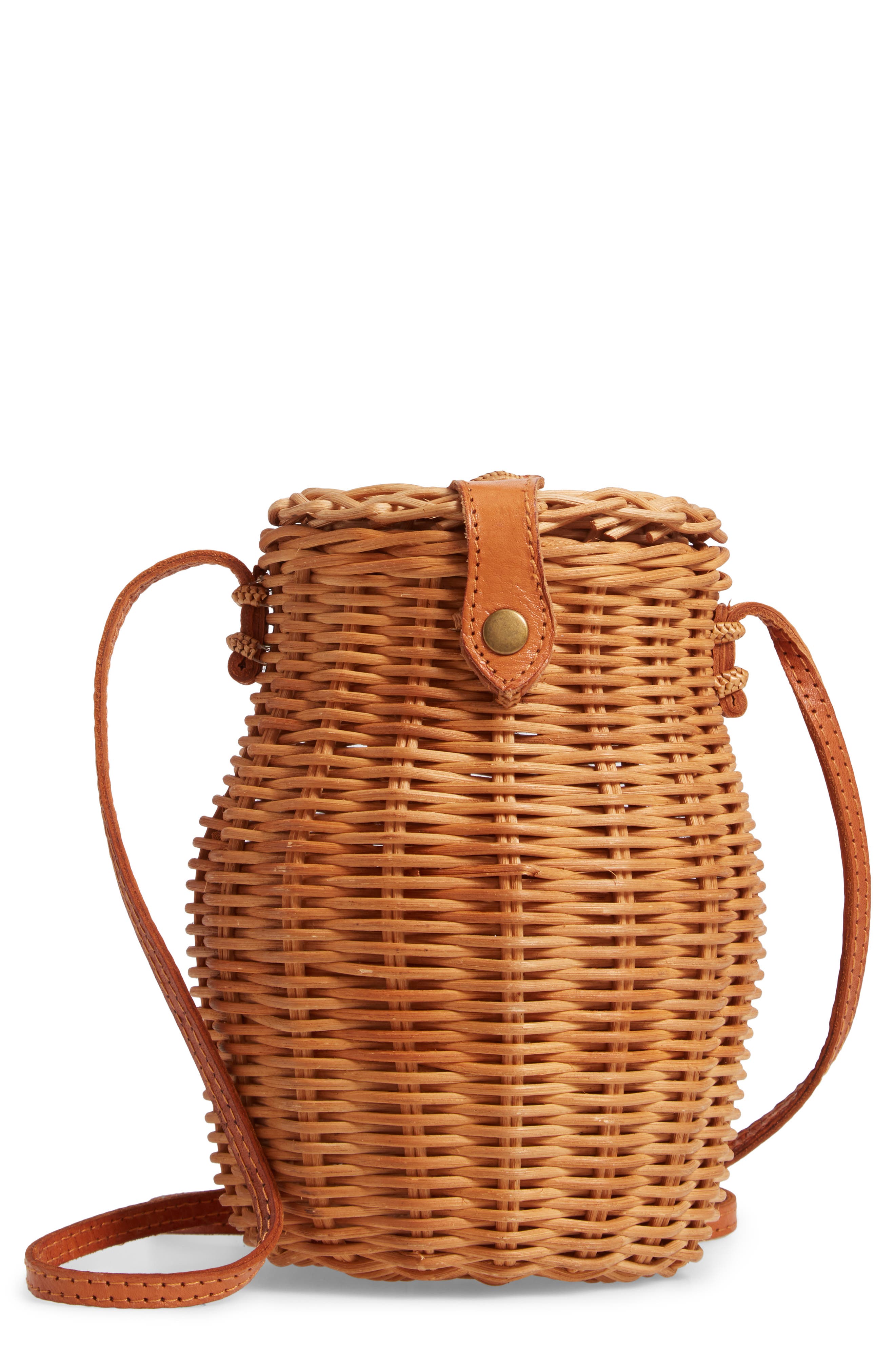 Street Level Straw Crossbody Bag, Main, color, 