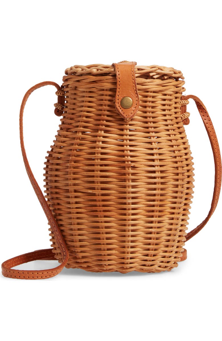 Street Level Straw Crossbody Bag, Main, color,