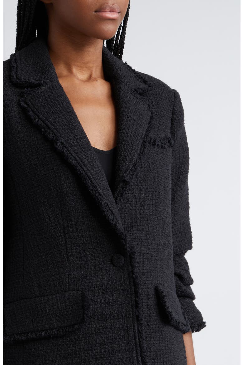 Khloe Bouclé Blazer, Alternate, color, BLACK