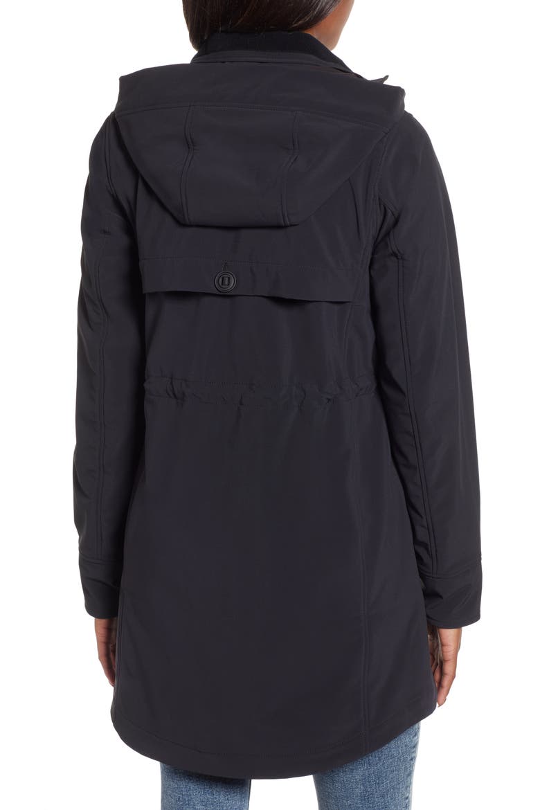 Avery Water Resistant Hooded Softshell Jacket, Alternate, color, BLACK - NOIR