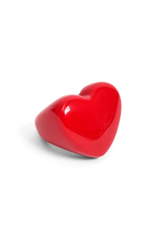 Clare V . Grande Heart Ring In Red
