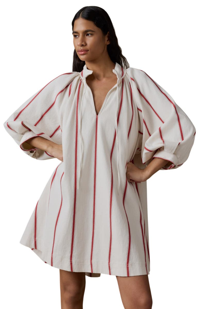 Faherty Zoe Tideweave Stripe Organic Cotton Shift Dress, Alternate, color, Northbay Stripe