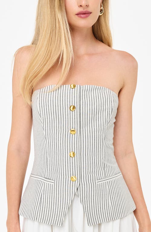 Cami Nyc Nineveh Stripe Strapless Cotton & Linen Top