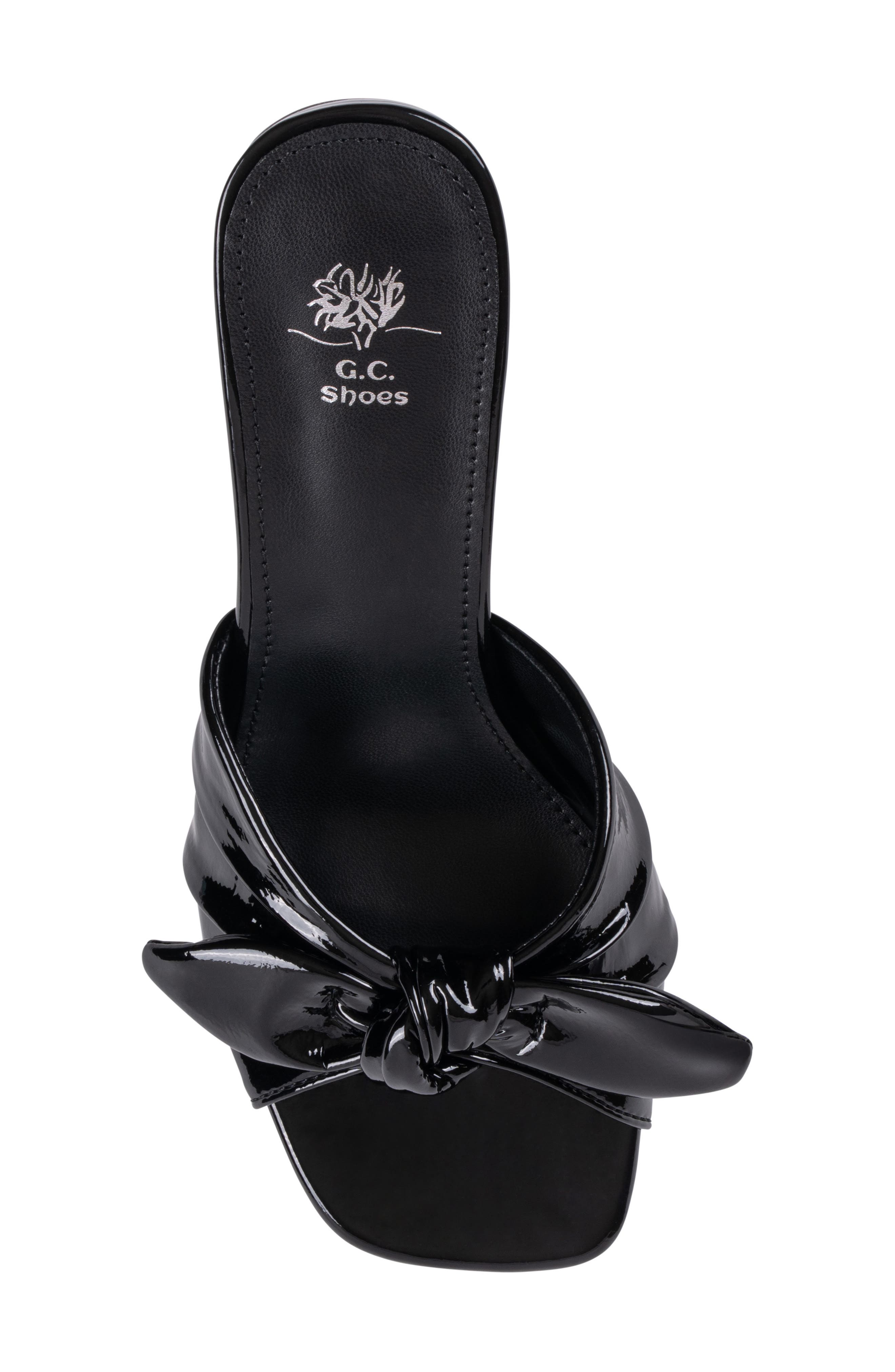 GOOD CHOICE NEW YORK Flux Bow Slide Sandal, Alternate, color, Black