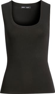 MANGO Sleeveless Rib Top