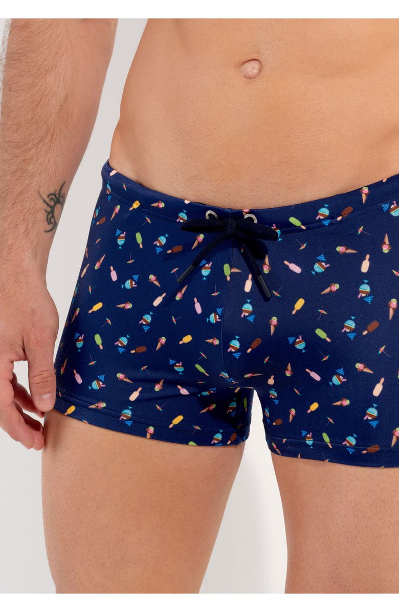 HOM Summer Swim Shorts, Alternate, color, Navy Print