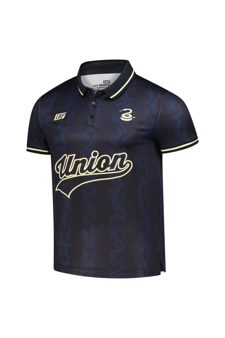 Unisex Live Breathe Futbol Navy Philadelphia Union Polo, Alternate, color, Navy