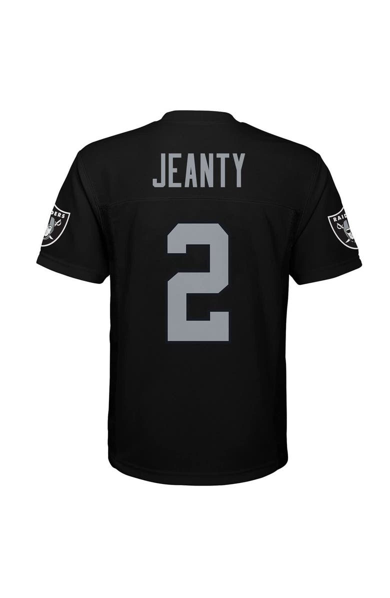 Outerstuff Youth Ashton Jeanty Black Las Vegas Raiders Replica Player Jersey, Alternate, color, Black