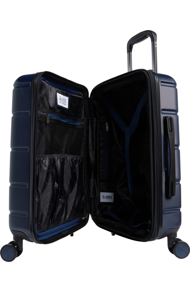 Original Penguin River 21-Inch Hardside Carry-On Spinner Luggage, Alternate, color, Navy
