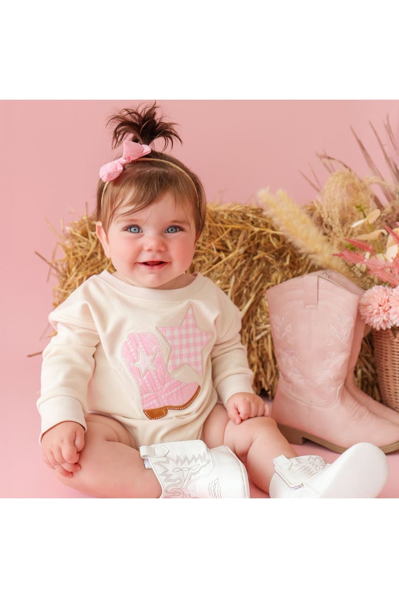 Pink Bandana Western Bow Baby Headband, Alternate, color, Pink