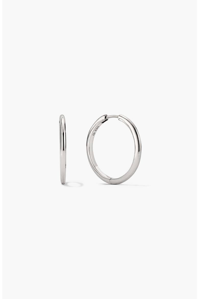 Tube Large Hoops, Main, color, Sterling Silver