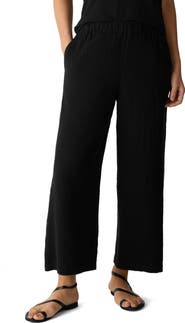Eileen Fisher Stretch Organic Cotton Ankle Lantern Pants