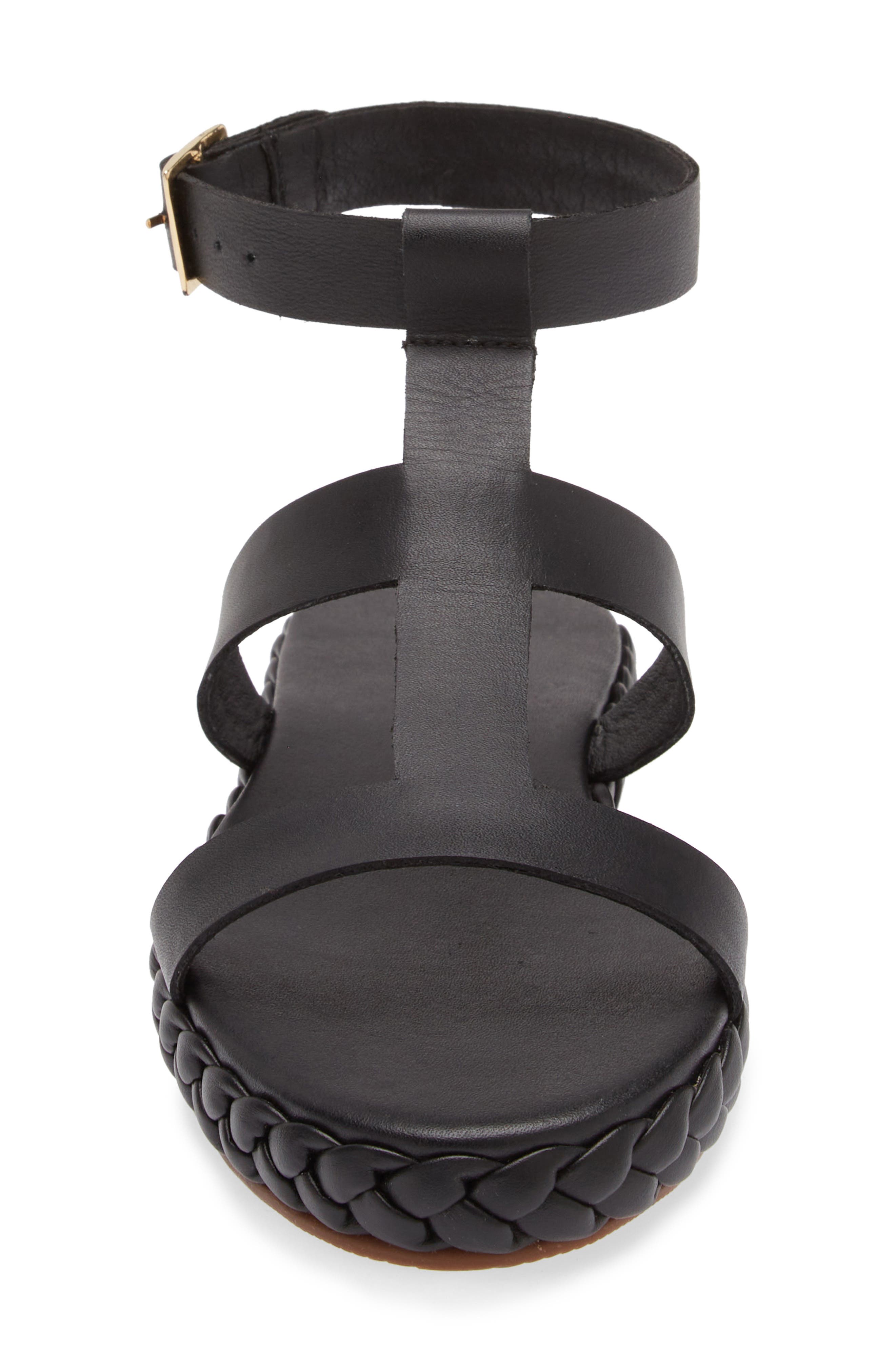 Kaanas Cedros Braid Detail Ankle Strap Sandal, Alternate, color, 