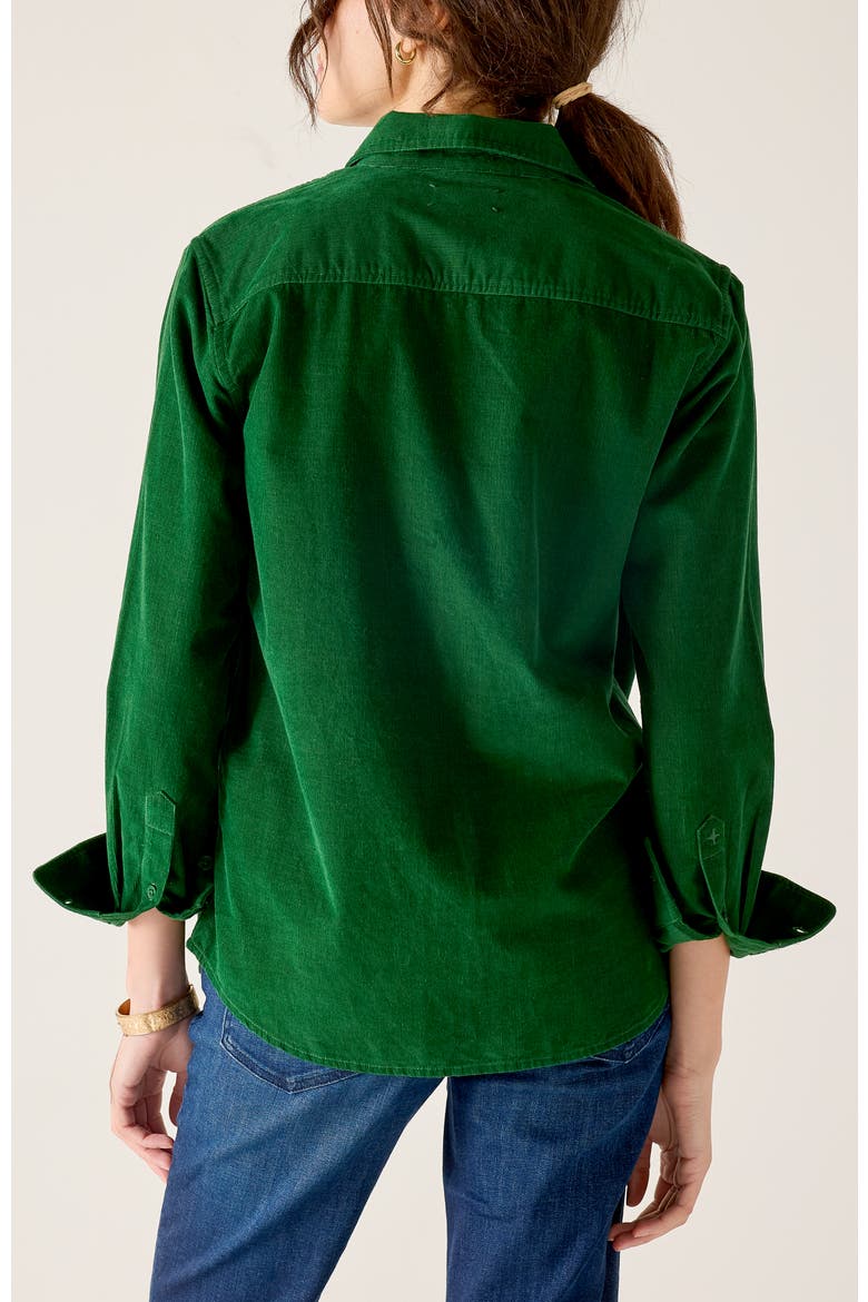 Tuxedo Ruffle Shirt, Alternate, color, Pine