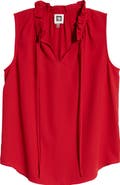 Anne Klein Ruffle Collar Sleeveless Blouse