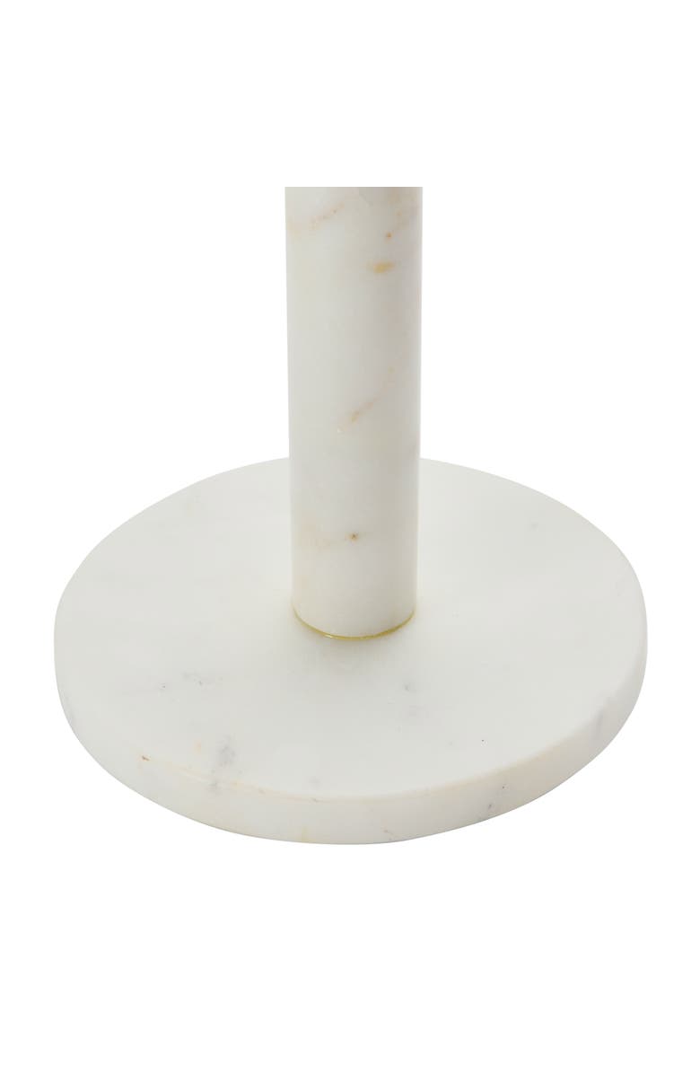Storied Home Modern Marble Paper Towel Holder with Brass Accent Band, White, Alternate, color, 