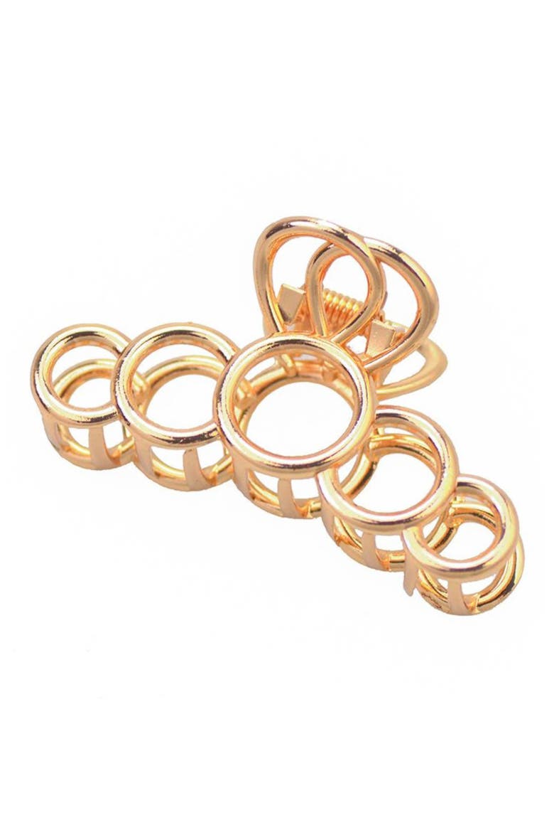 Open Ring Claw Clip, Main, color, GOLD