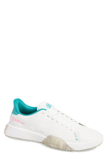 G/fore G.112 Embossed Skull & Tees Golf Shoe In Snow/ Siren