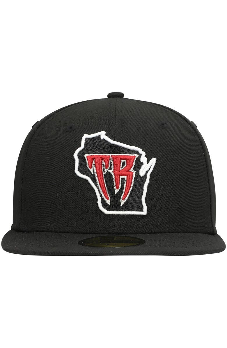 New Era Men's New Era Black Wisconsin Timber Rattlers Authentic Collection Team Alternate 59FIFTY Fitted Hat, Alternate, color, Black