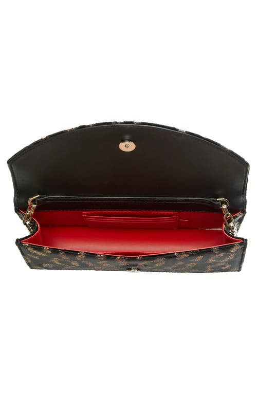 Christian Louboutin Loubi54 Fil Coupé Velvet Clutch In Brown