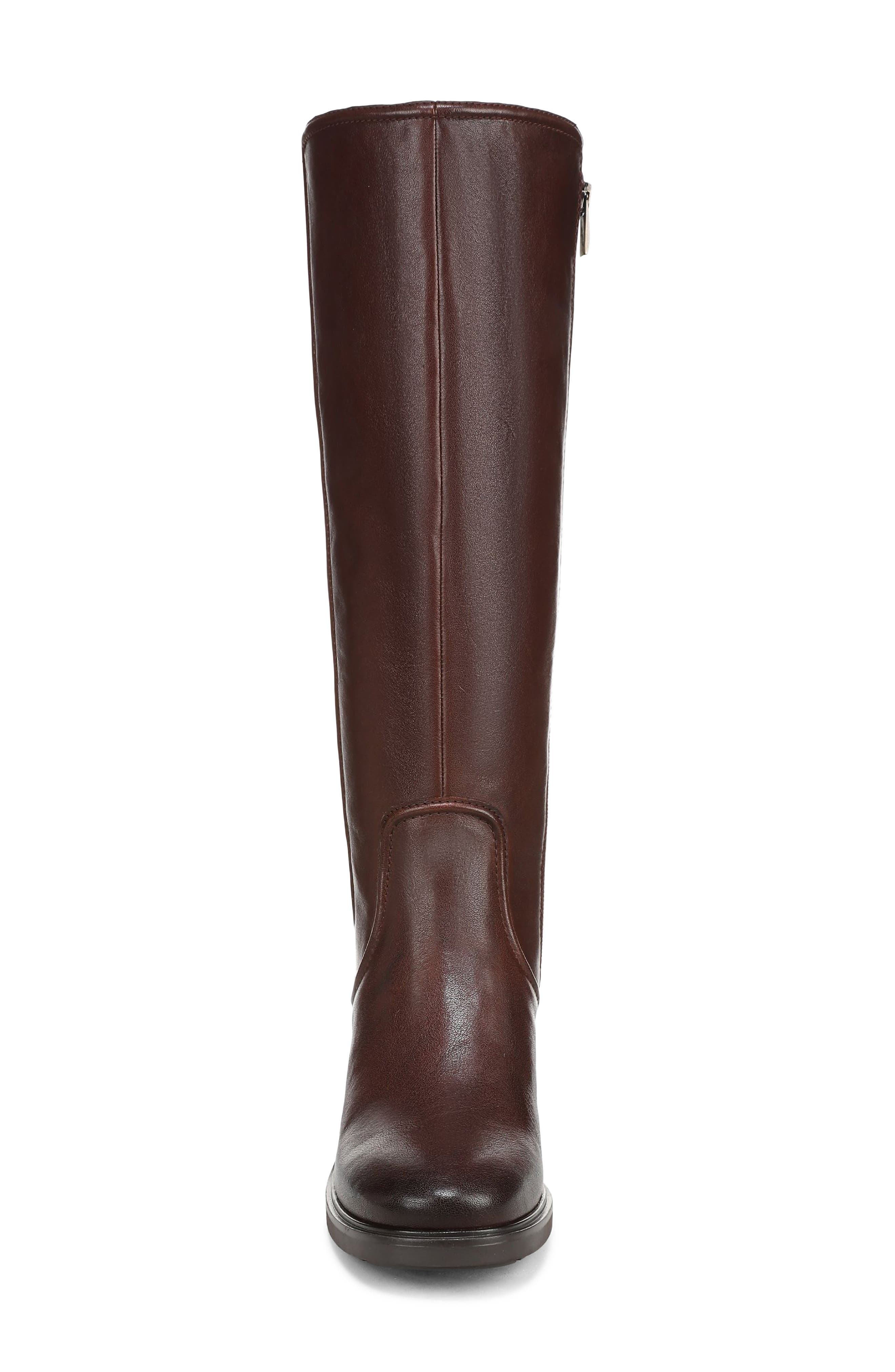 Phoenix Knee High Leather Boot, Alternate, color, DARK BROWN LEATHER