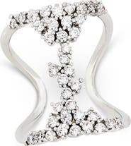 SAVVY CIE JEWELS Scattered Cubic Zirconia Statement Ring