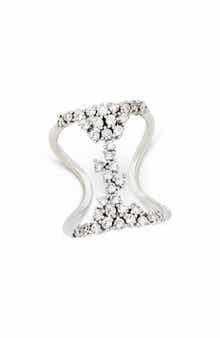 Scattered Cubic Zirconia Statement Ring
