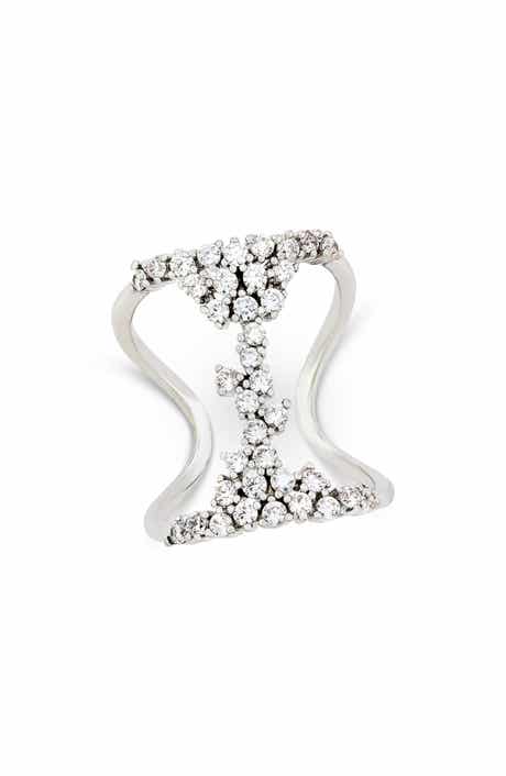 Scattered Cubic Zirconia Statement Ring