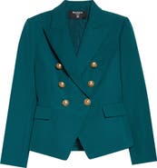 Balmain Women
s Wool Double Breasted Blazer