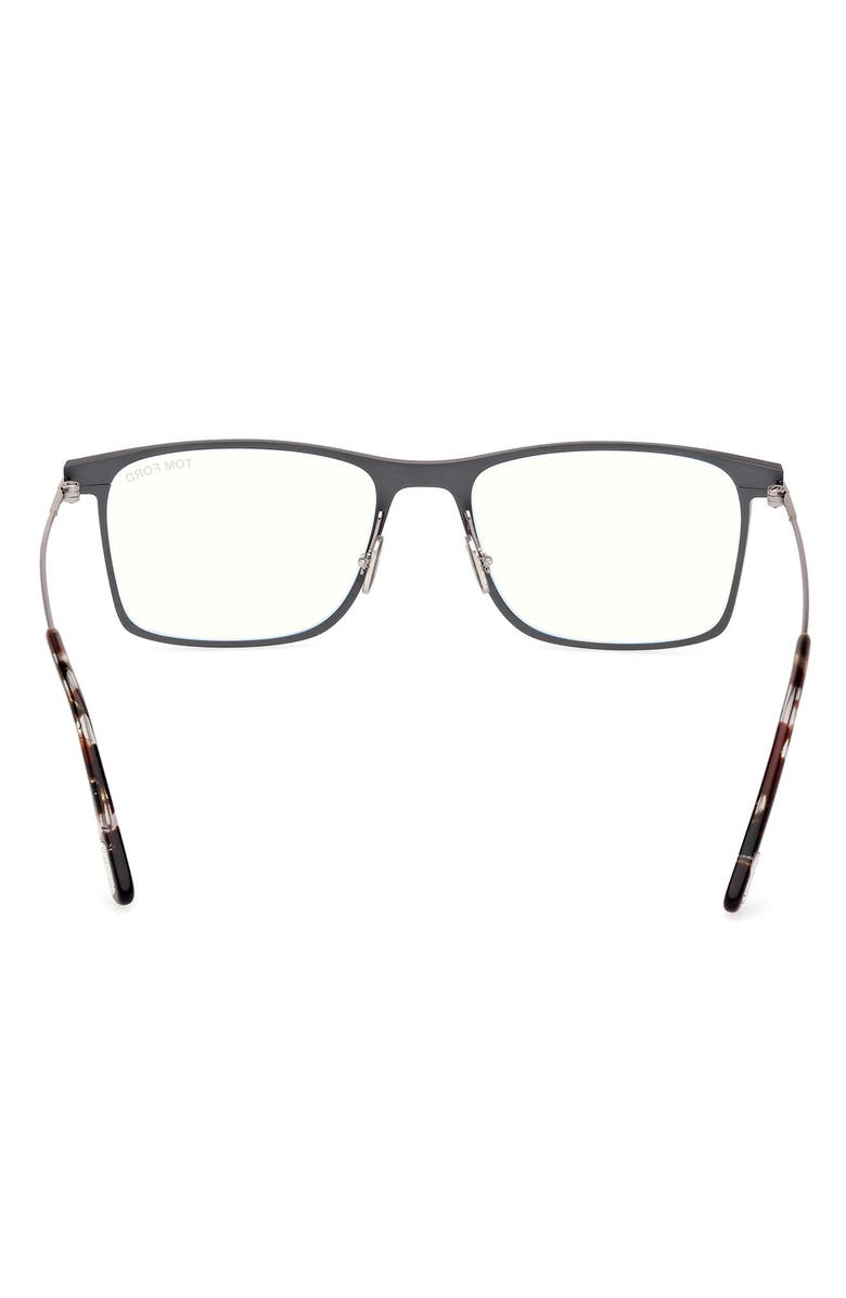 TOM FORD 55mm Square Blue Light Blocking Glasses, Alternate, color,