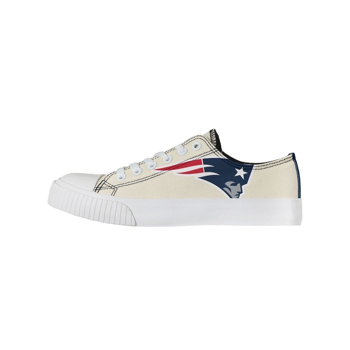 FOCO Women's FOCO Cream New England Patriots Low Top Canvas Shoes, Alternate, color, 