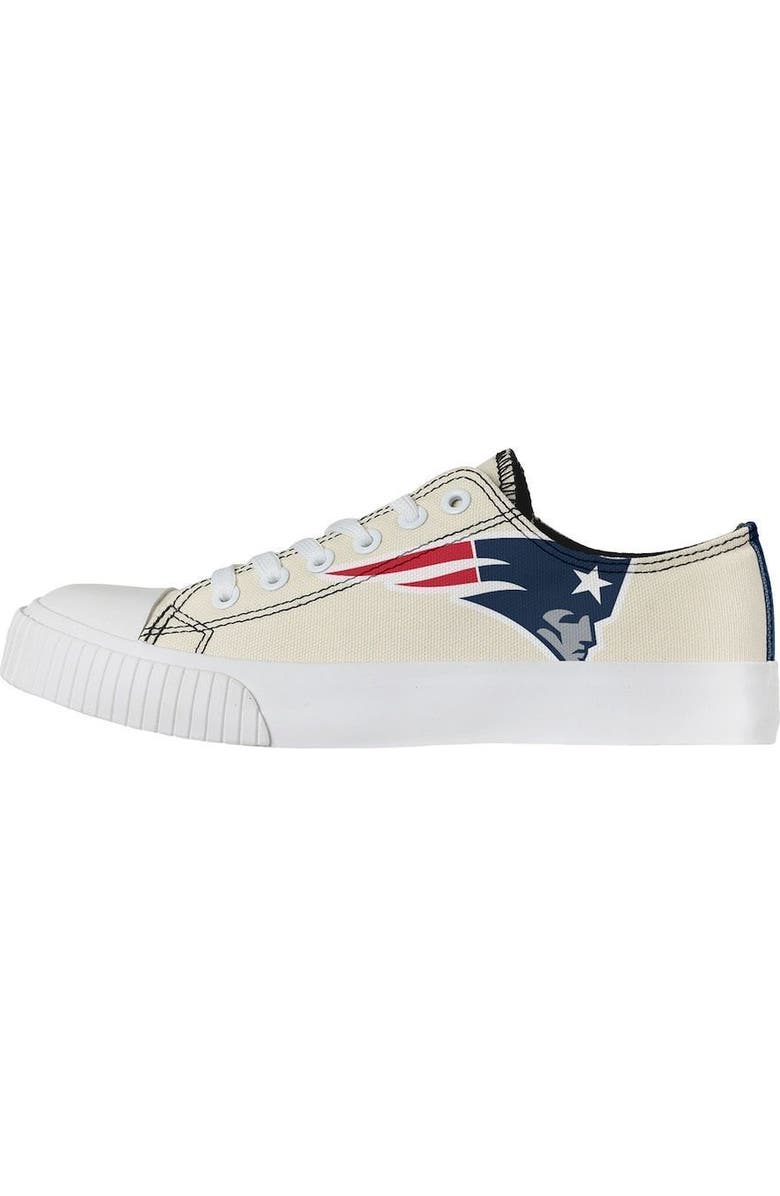 FOCO Women's FOCO Cream New England Patriots Low Top Canvas Shoes, Alternate, color,