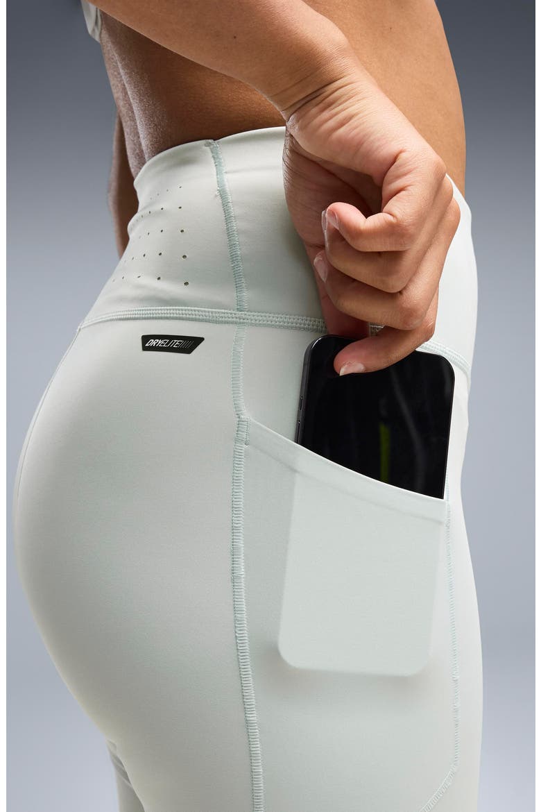 PwrMode High Waist Pocket 7/8 Leggings, Alternate, color, CREME DE MINT