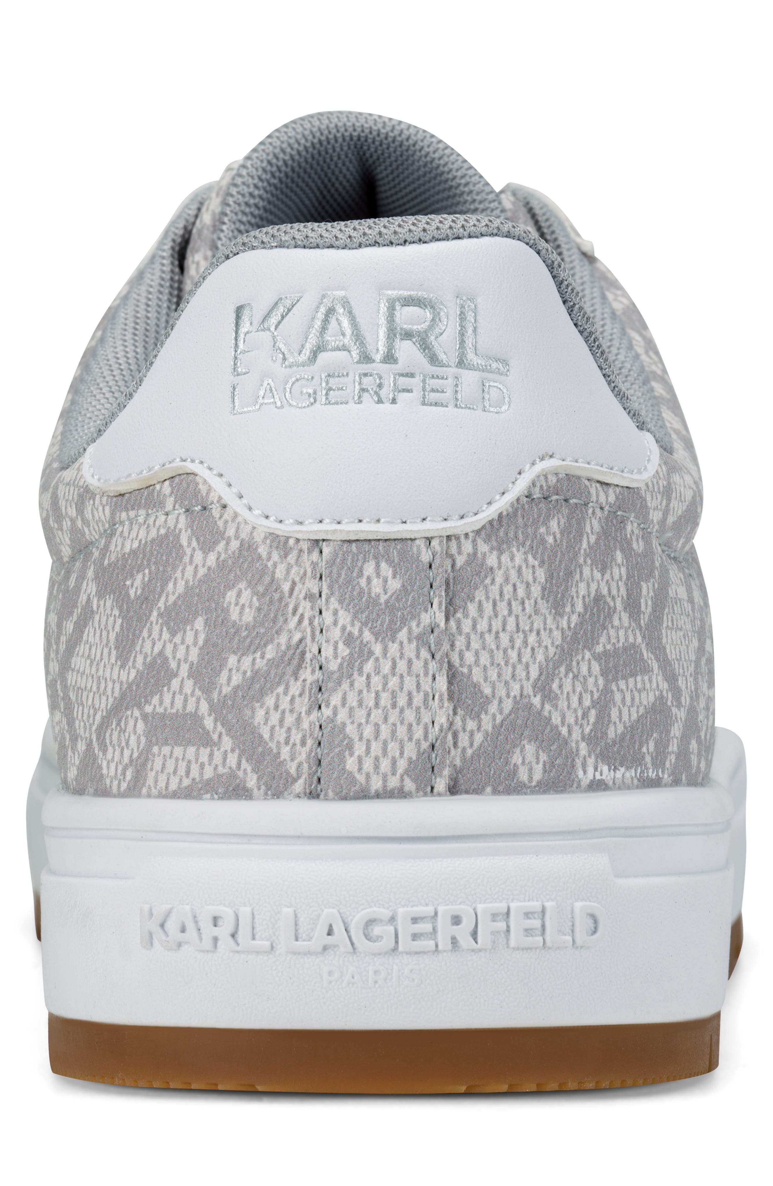 Allover Logo Sneaker, Alternate, color, GREY/ WHITE
