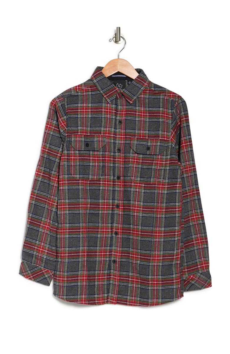 BURNSIDE Plaid Flannel Shirt, Alternate, color,
