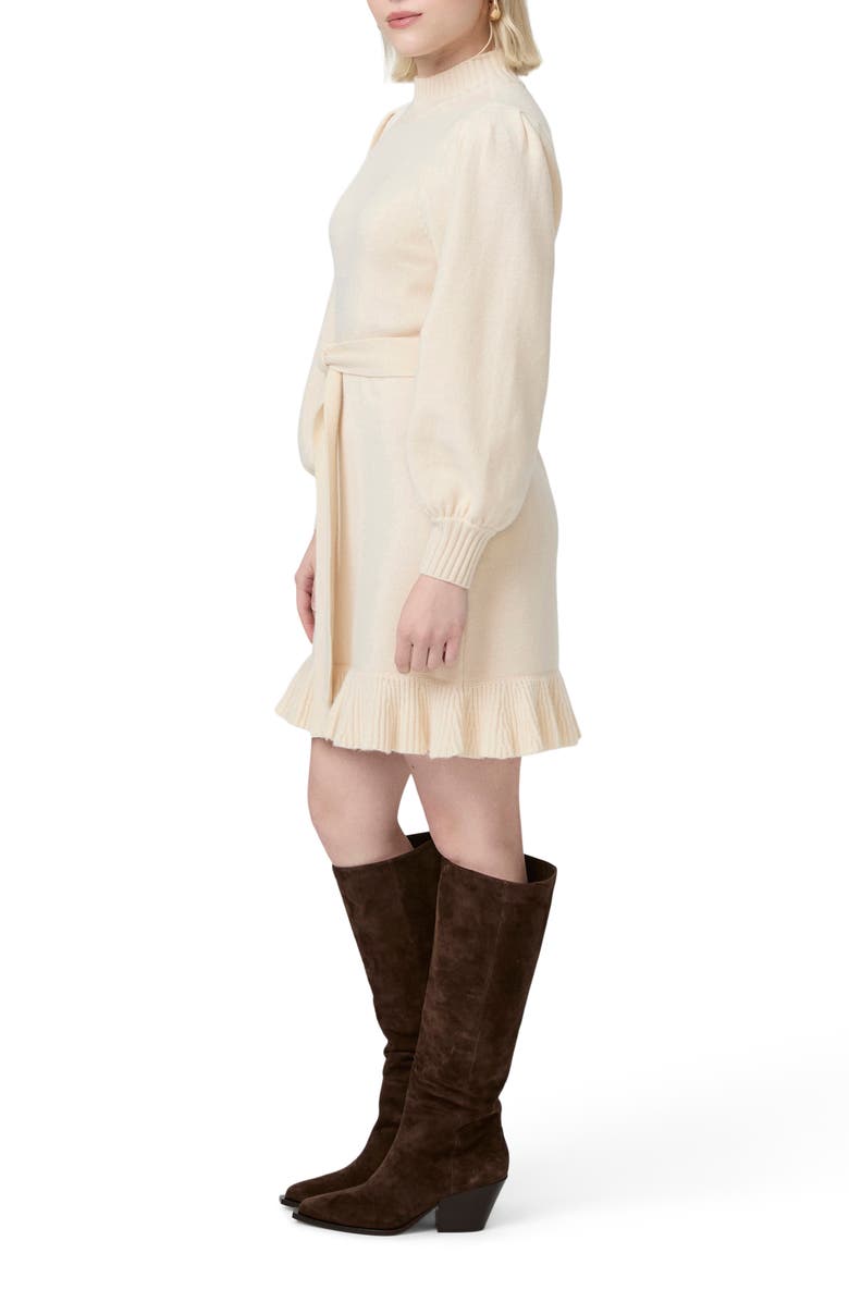 PAIGE Julita Long Sleeve Sweater Dress, Alternate, color, Latte Foam