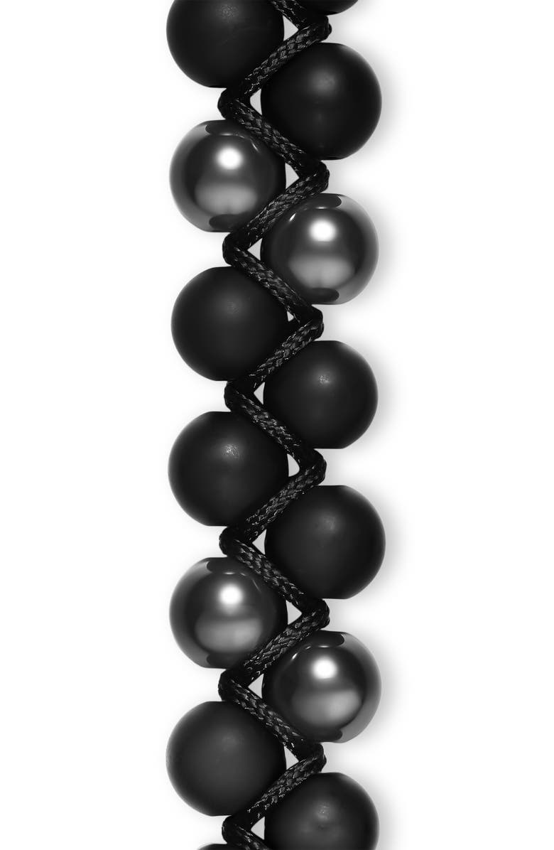 David Yurman Spiritual Beads Two-Row Woven Bracelet, Alternate, color, Silver