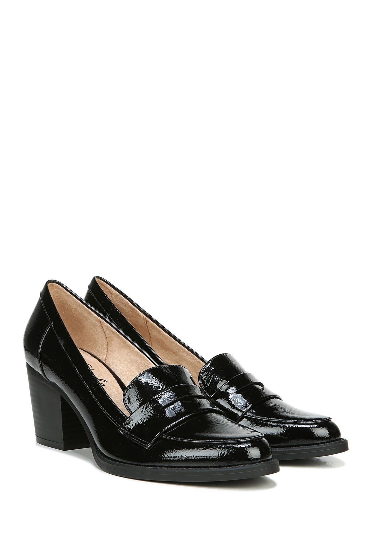 Hudson Block Heel Loafer - Wide Width Available, Alternate, color, BLACK