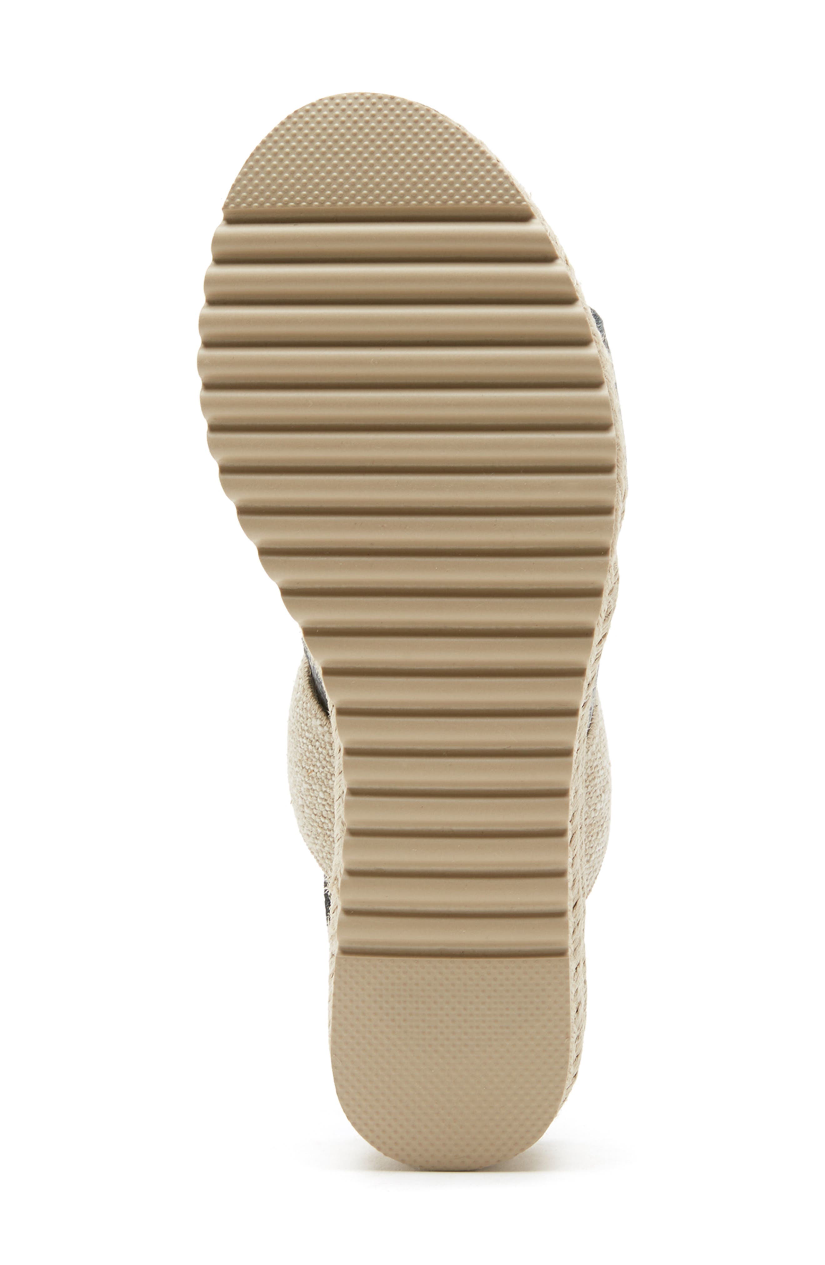 La Canadienne Rica Espadrille Wedge Sandal, Alternate, color, Black Pebble