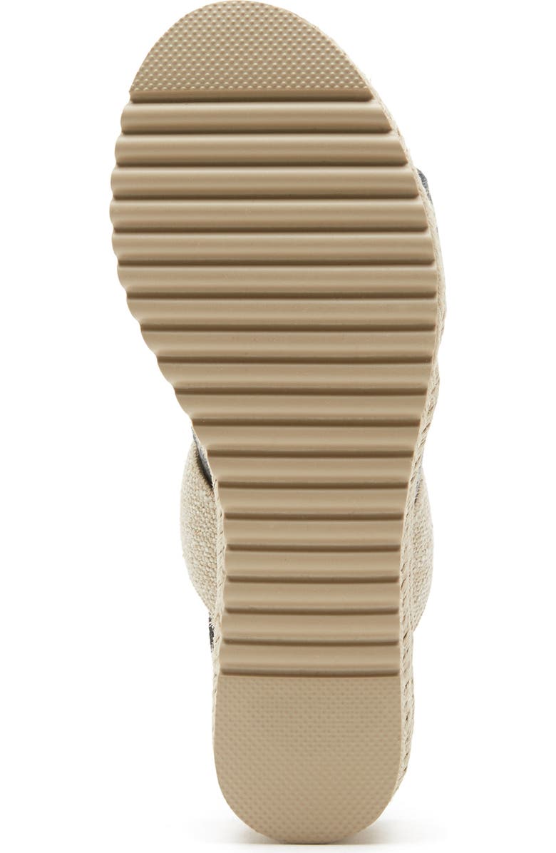 La Canadienne Rica Espadrille Wedge Sandal, Alternate, color, Black Pebble