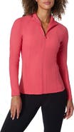 90 DEGREE BY REFLEX Brisa Interlock Flared Full Zip Sweatshirt