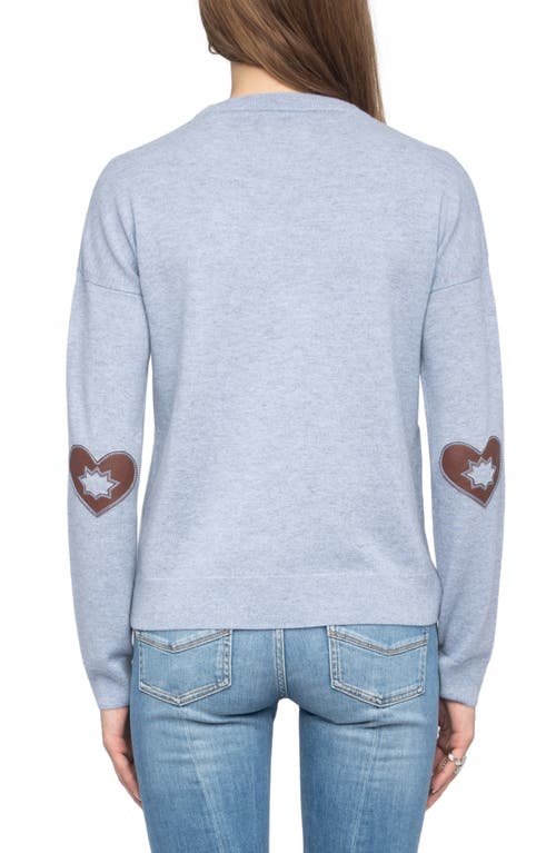 Zadig & Voltaire Cici Heart Patch Sweater In Blue