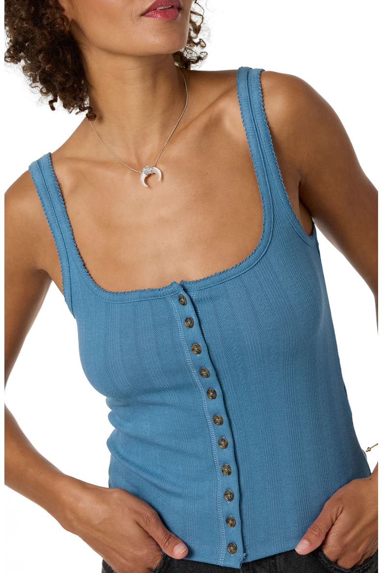 Maylee Pointelle Button-Up Tank, Alternate, color, PROVINCIAL BLUE