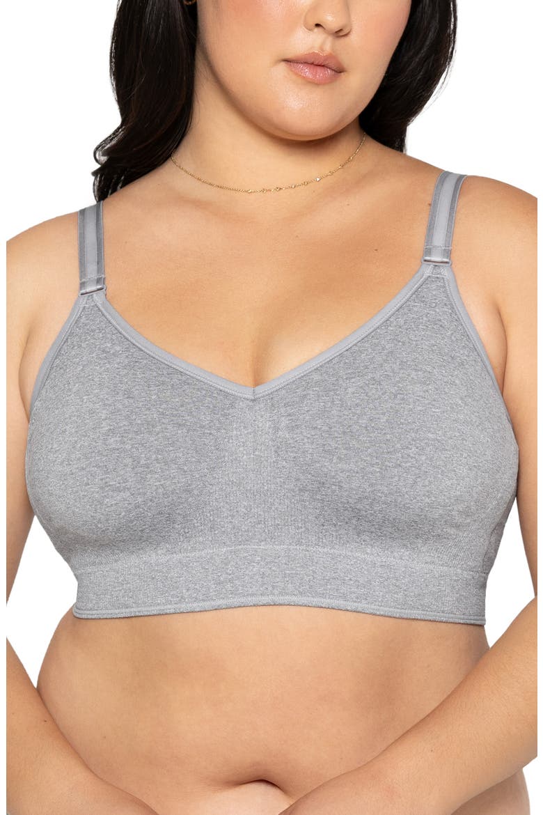 Smooth Seamless Comfort Bralette, Alternate, color, GREY HEATHER