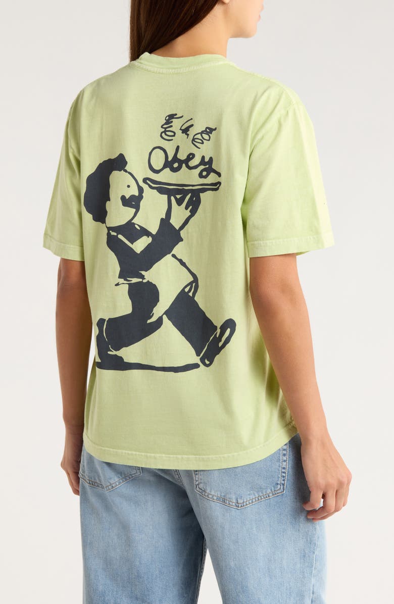 Obey Fresh Hot Obey Graphic T-Shirt, Alternate, color, Pigment Shadow Lime