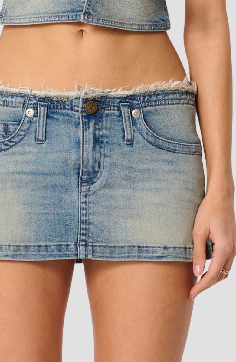 ABRAND A Low Mini Denim Skirt, Alternate, color, Mikey