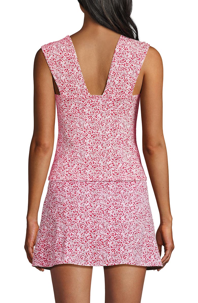 Lands' End D-Cup Square Neck Underwire Tankini Top, Alternate, color, 